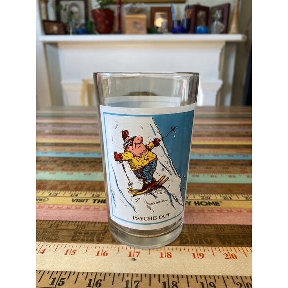 VINTAGE Pepsi Sport Collector 1979 Psyche Out Skiing Gary Patterson Glass - Picture 1 of 9